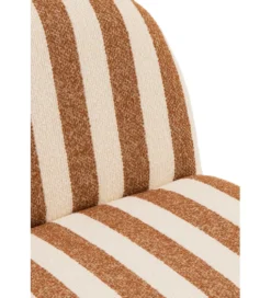Fotel STRIPED 72 cm białokarmelowy