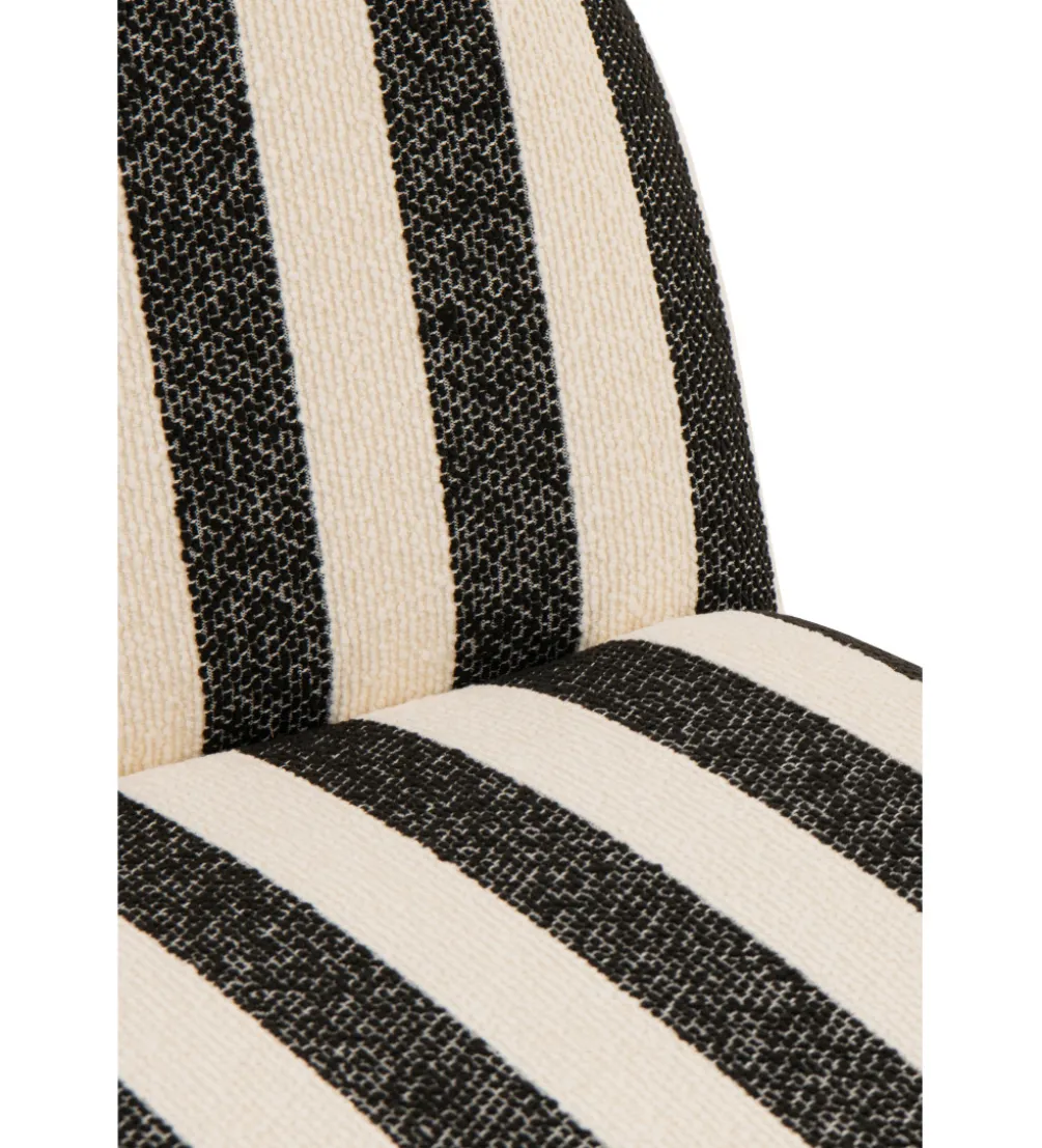 Fotel STRIPED 76 cm czarnobiały