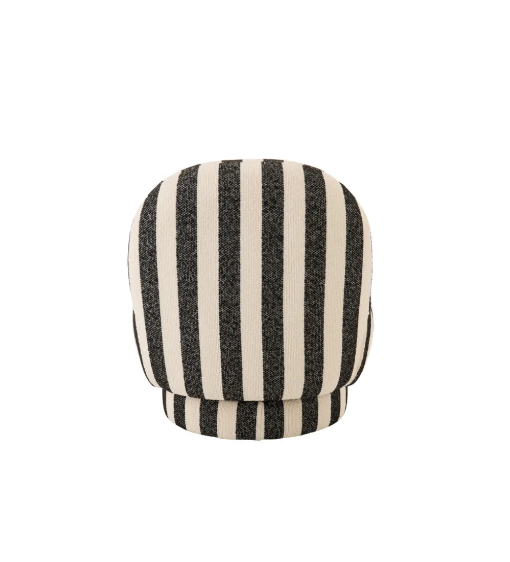 Fotel STRIPED 76 cm czarnobiały