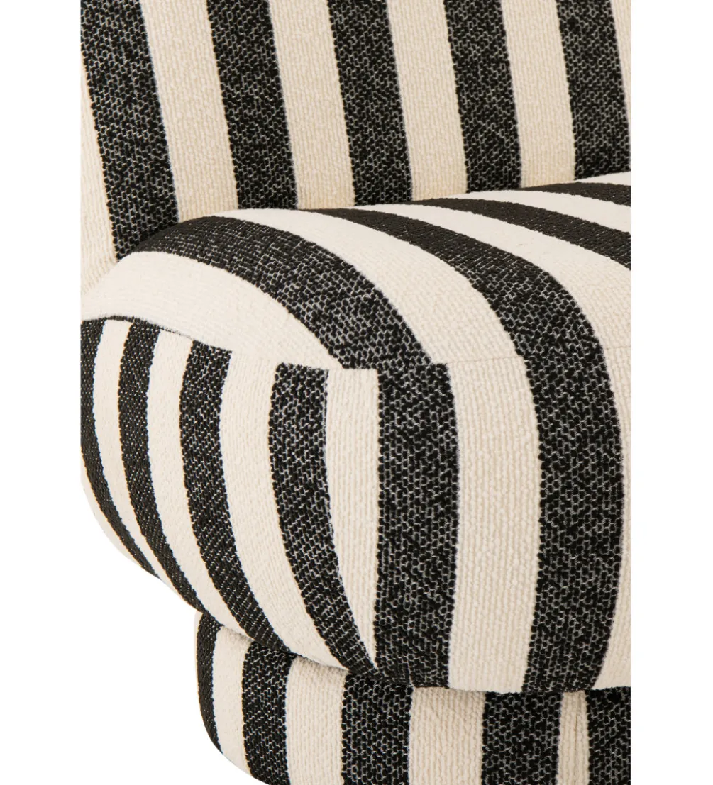 Fotel STRIPED 76 cm czarnobiały