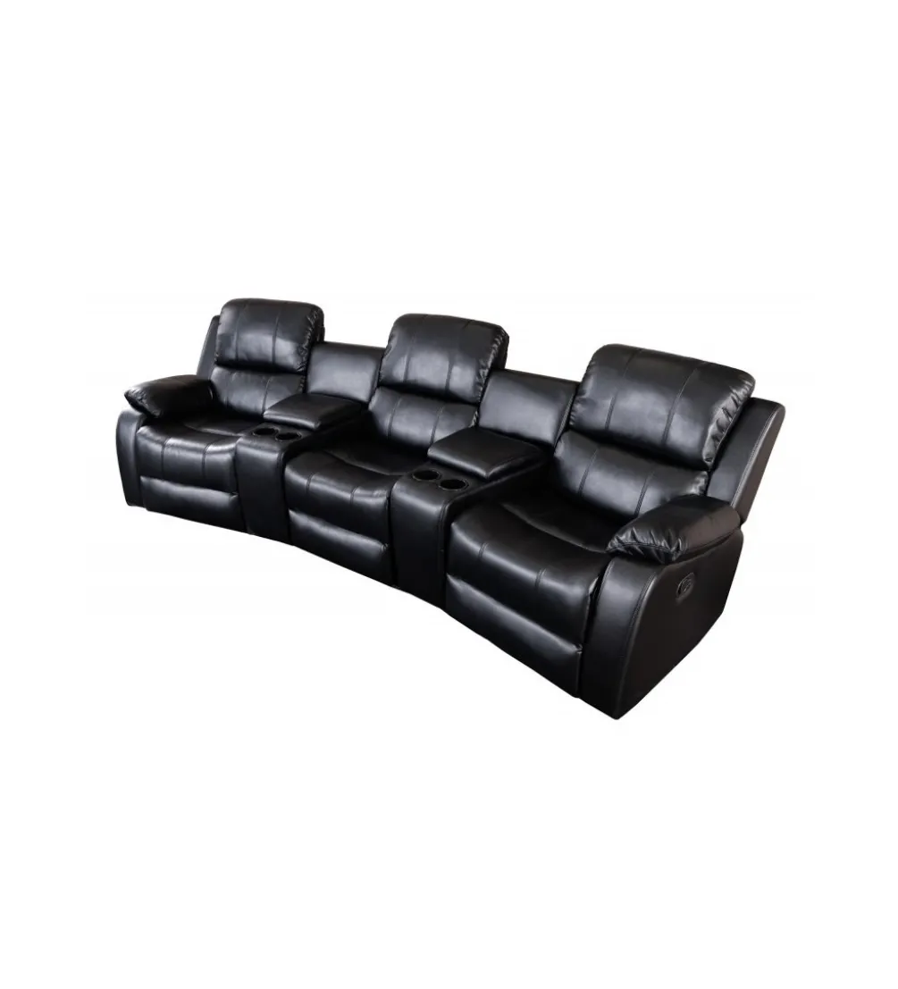 Fotel trzyosobowy DALLAS Hollywood 295 cm czarny