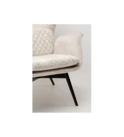 Fotel TUDOR 102 cm welwet kremowy