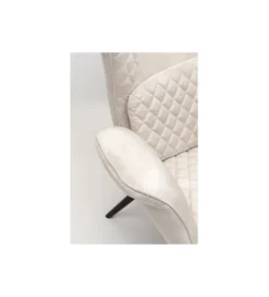 Fotel TUDOR 102 cm welwet kremowy