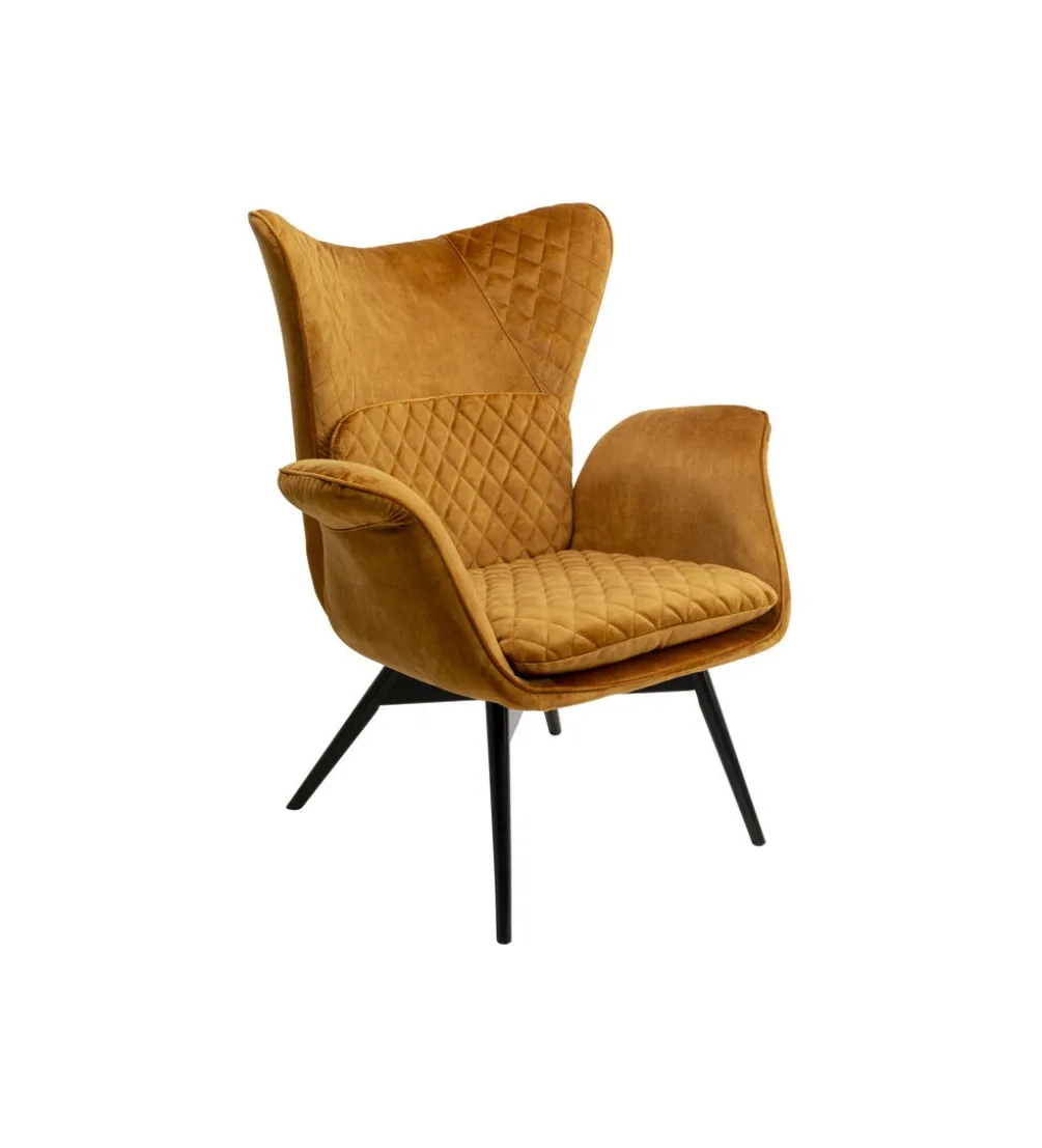 Fotel TUDOR VELVET 102 cm welur złotobrązowy