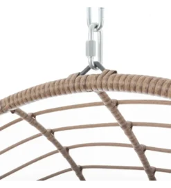 Fotel wiszący ARIKI 105 cm rattan beżowy