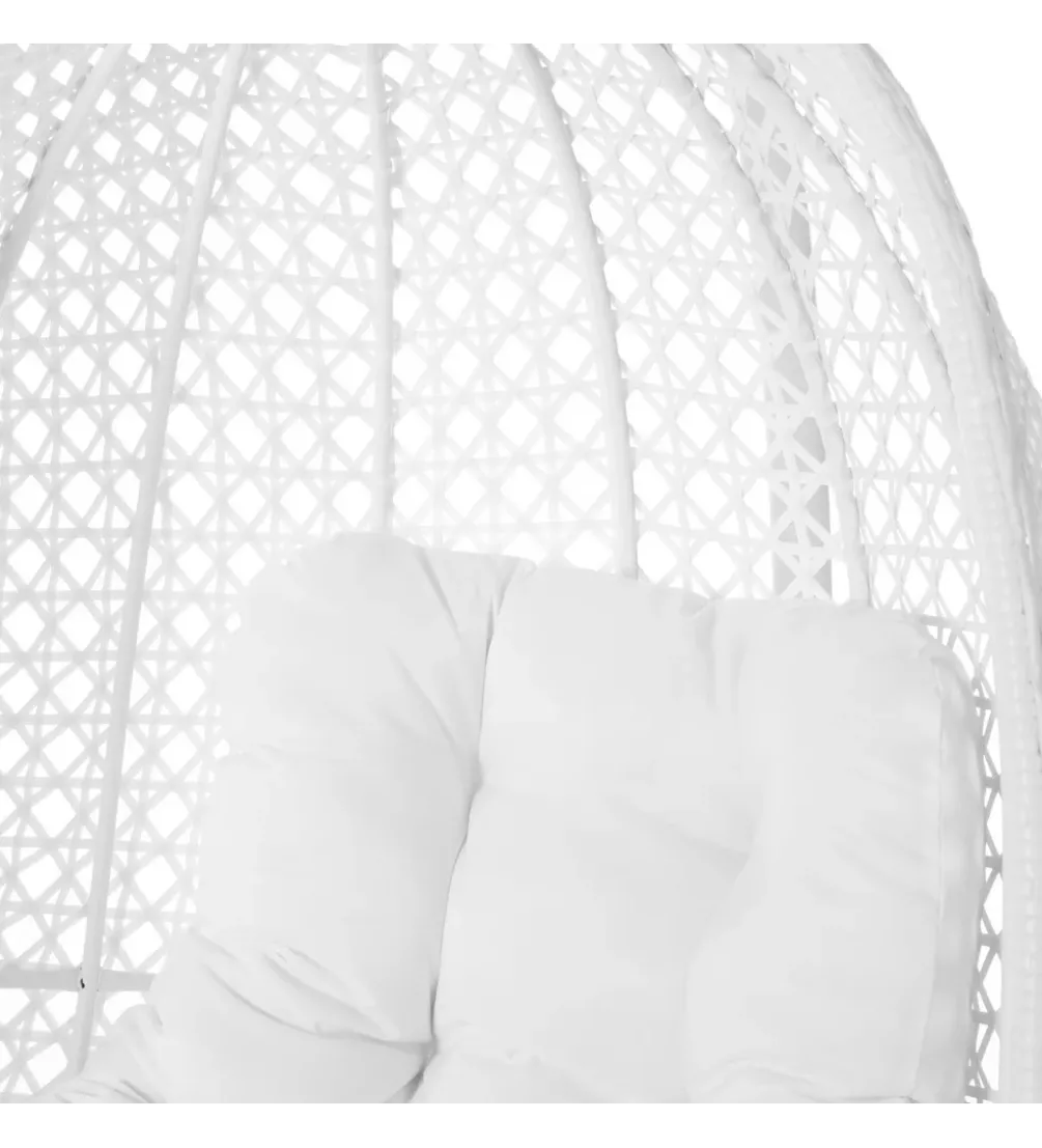 Fotel wiszący DIDO 111 cm rattan biały