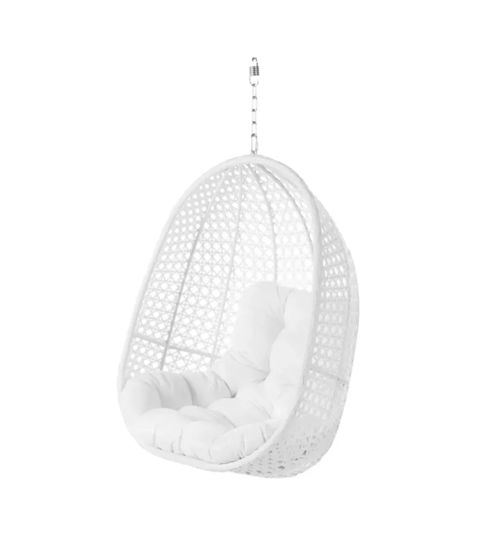 Fotel wiszący DIDO 111 cm rattan biały