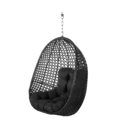 Fotel wiszący DIDO 111 cm rattan czarny