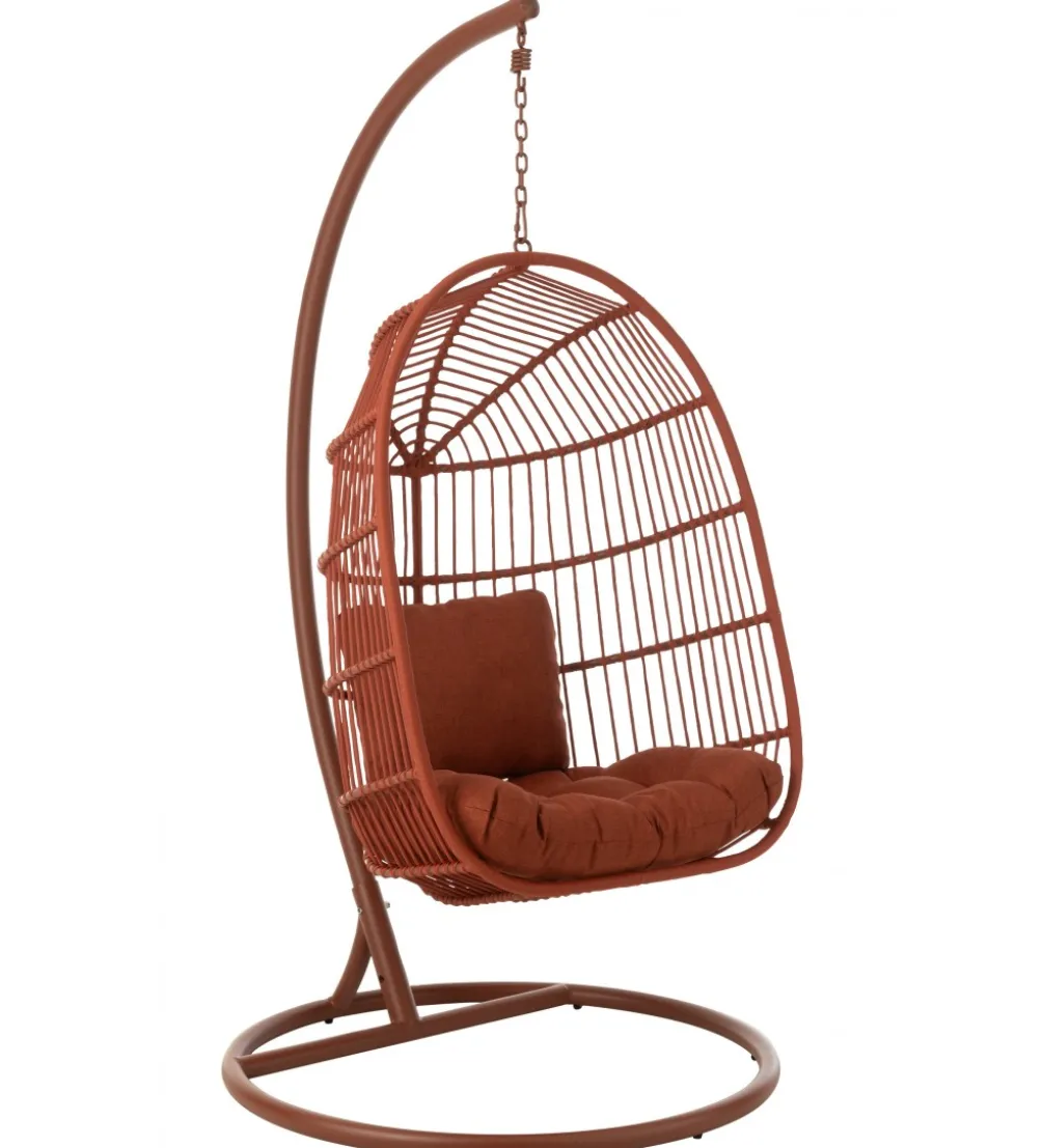 Fotel wiszący EGGA 195 cm czerwony