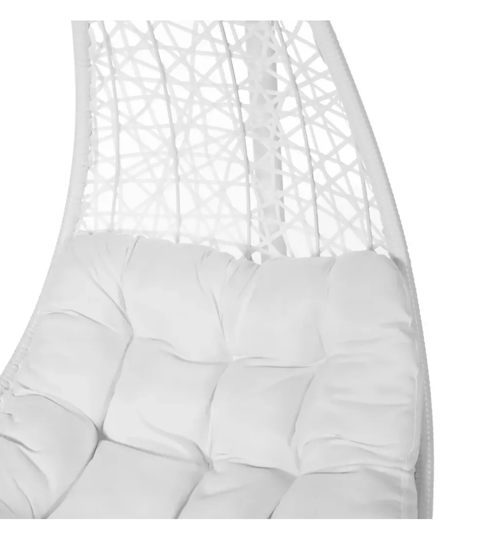 Fotel wiszący POLE DIDO 192 cm rattan biali