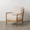 Fotel ZABERMA 88 cm naturalny biały