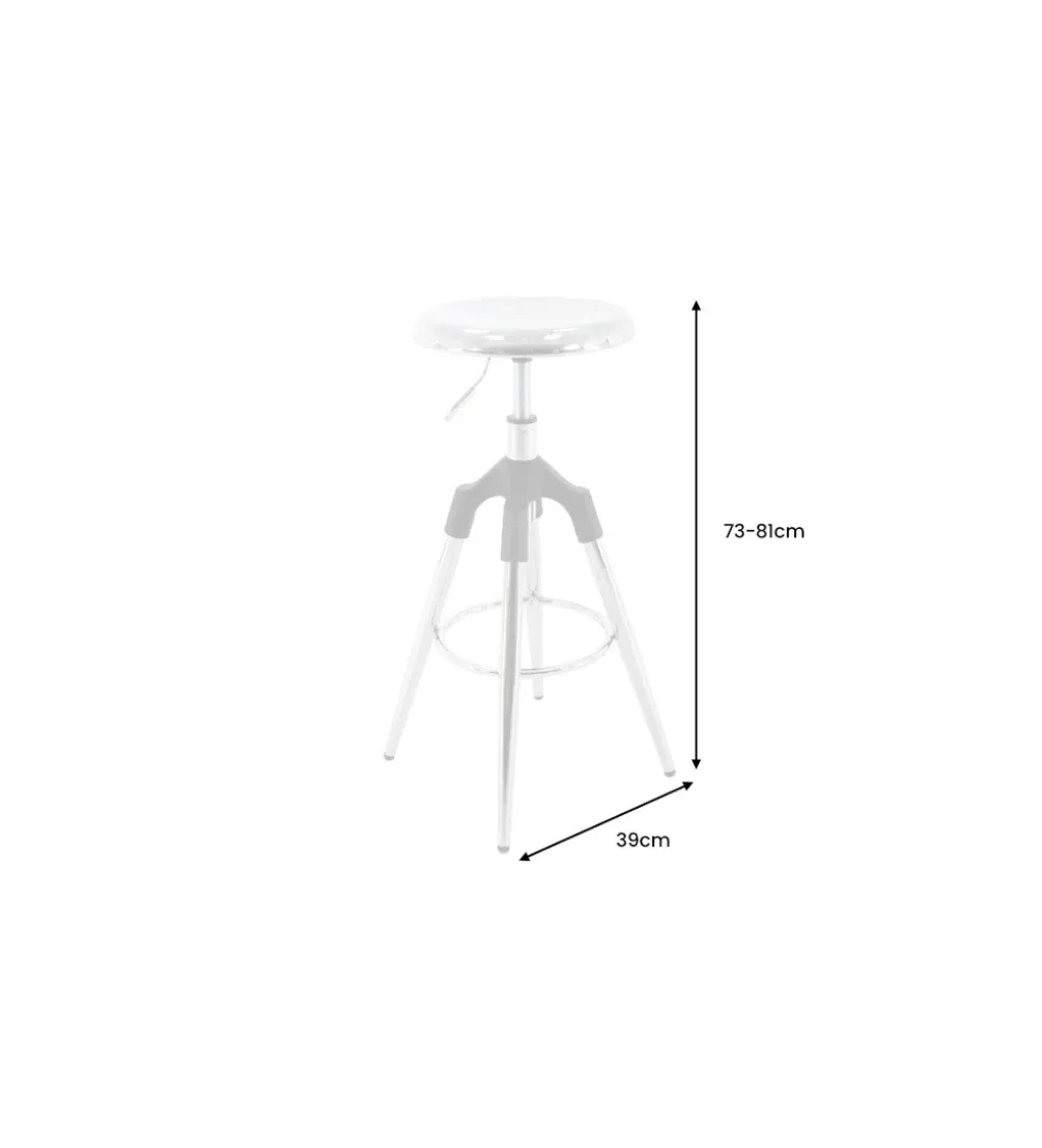 Hoker INDUSTRIAL chromowany metal srebrny