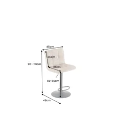 Hoker MODENA od 92 cm do 115 cm 360 stopni obrotu welwet champagne beżowy