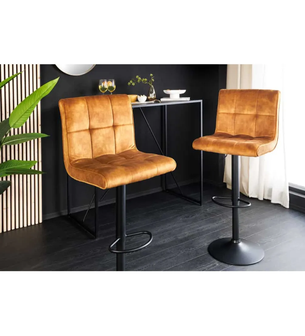 Hoker MODENA od 92 cm do 115 cm 360 stopni obrotu welwet musztardowy