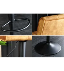 Hoker MODENA od 92 cm do 115 cm 360 stopni obrotu welwet musztardowy
