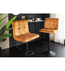 Hoker MODENA od 92 cm do 115 cm 360 stopni obrotu welwet musztardowy