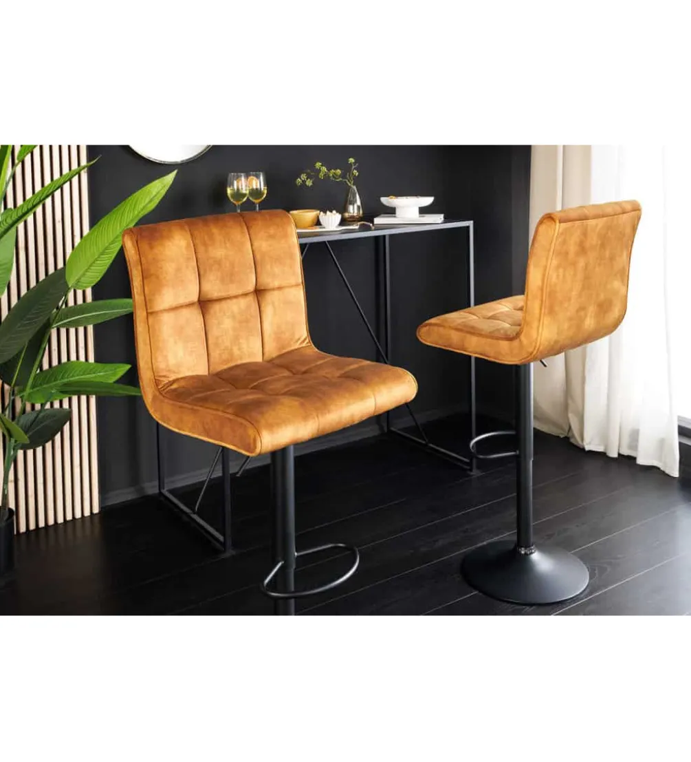 Hoker MODENA od 92 cm do 115 cm 360 stopni obrotu welwet musztardowy