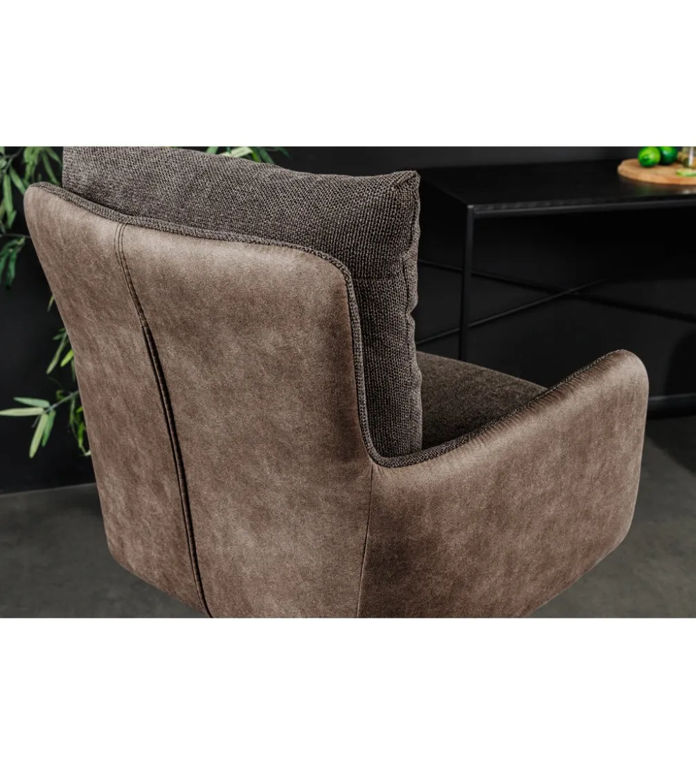 Hoker obrotowy BIG GEORGE welwet taupe