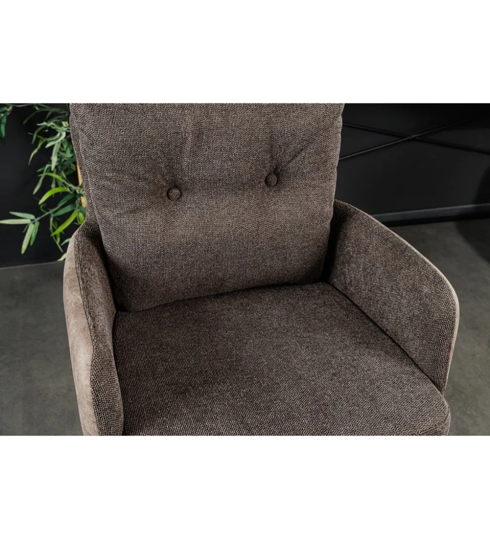 Hoker obrotowy BIG GEORGE welwet taupe