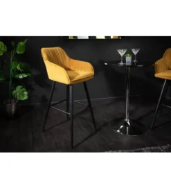 Hoker Turin musztardowo żółty aksamit