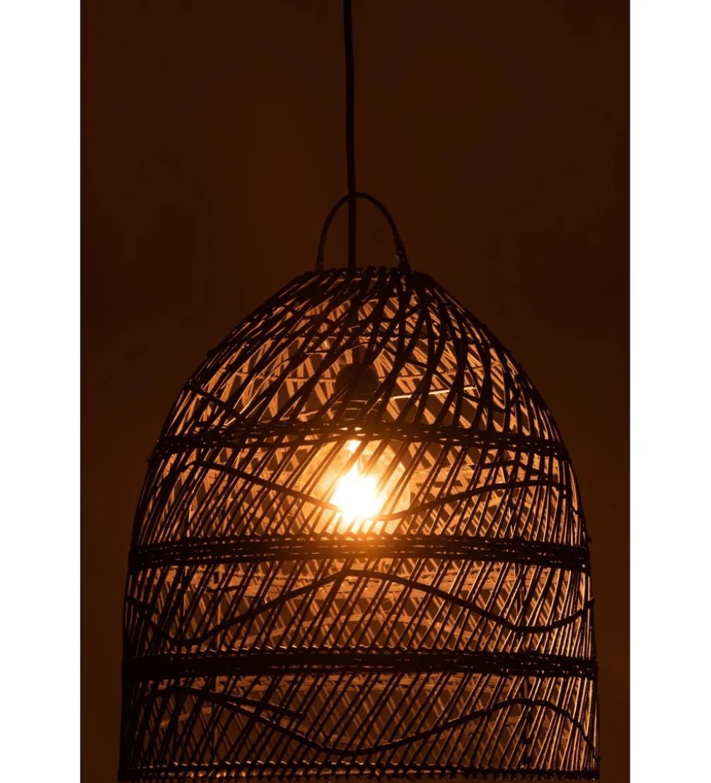 Klosz do lampy wiszący SHADE 40 cm rattan czarna