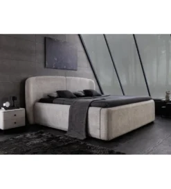 Łóżko ART DECO 180 x 200 cm bouclé beżowe