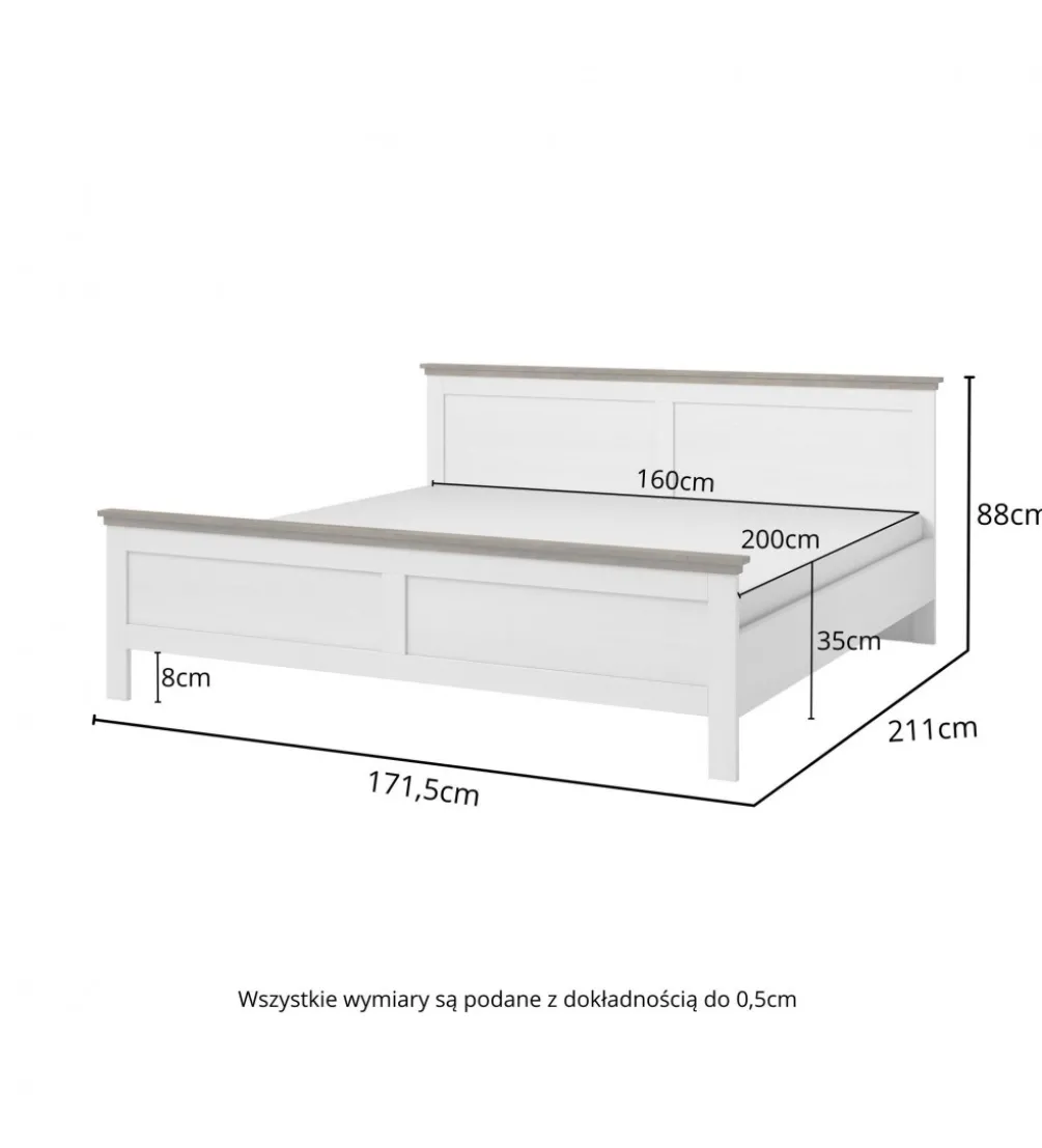 Łóżko EVORA 160 cm x 200 cm zielone z dodatkiem koloru dąb Lefkas