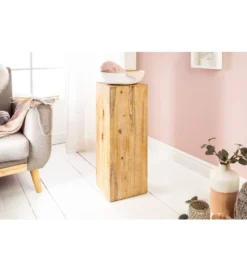 Kolumna Columna 75 cm akacja teak szary