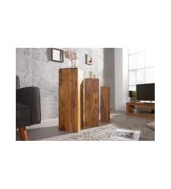 Kolumny FINICE Makassar SET 3 drewno sheesham
