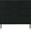 Komoda ADAM 94 cm drewno sosny czarna