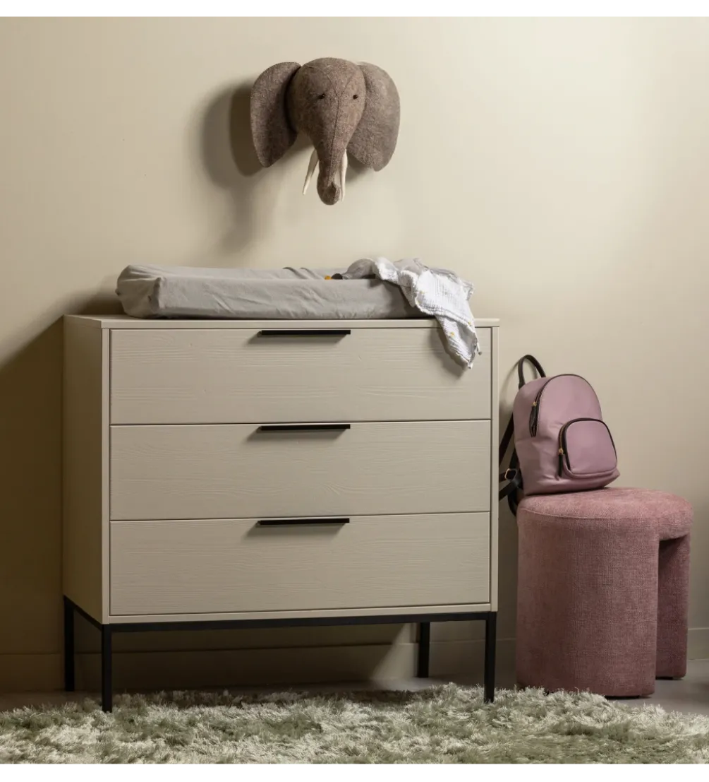 Komoda ADAM 94 cm drewno sosny dust