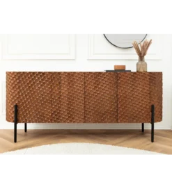 Komoda ADLON 180 cm drewno mango brązowa