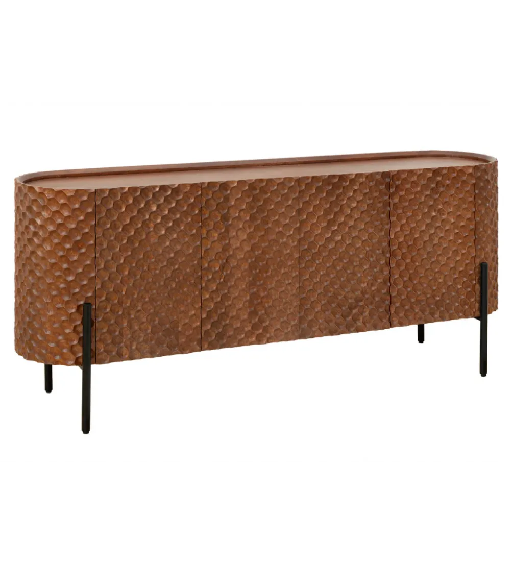 Komoda ADLON 180 cm drewno mango brązowa