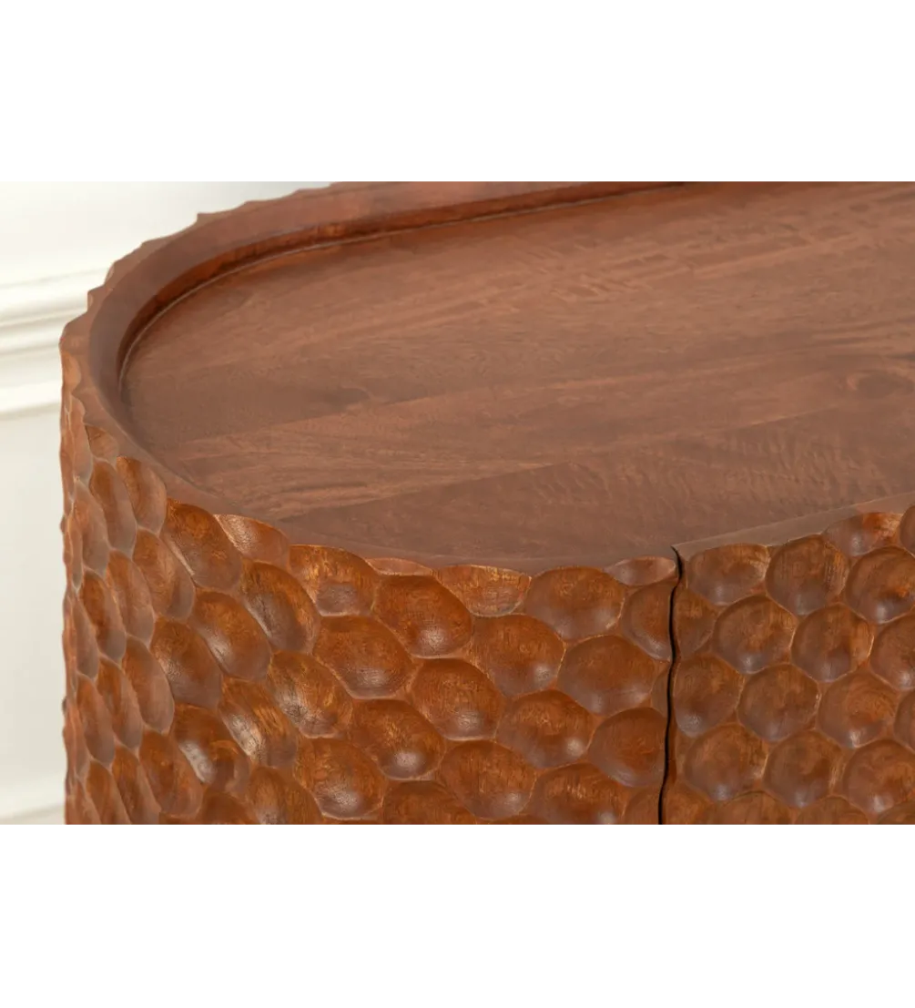 Komoda ADLON 180 cm drewno mango brązowa