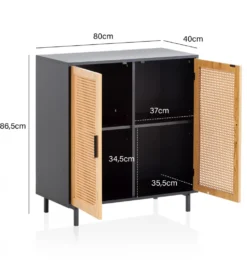 Komoda Ambert 80 cm czarna