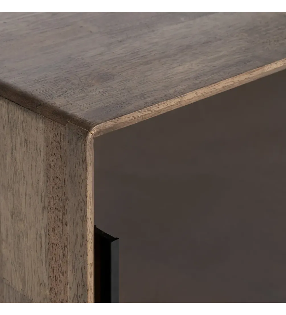 Komoda AMY 80 cm drewno kauczuk