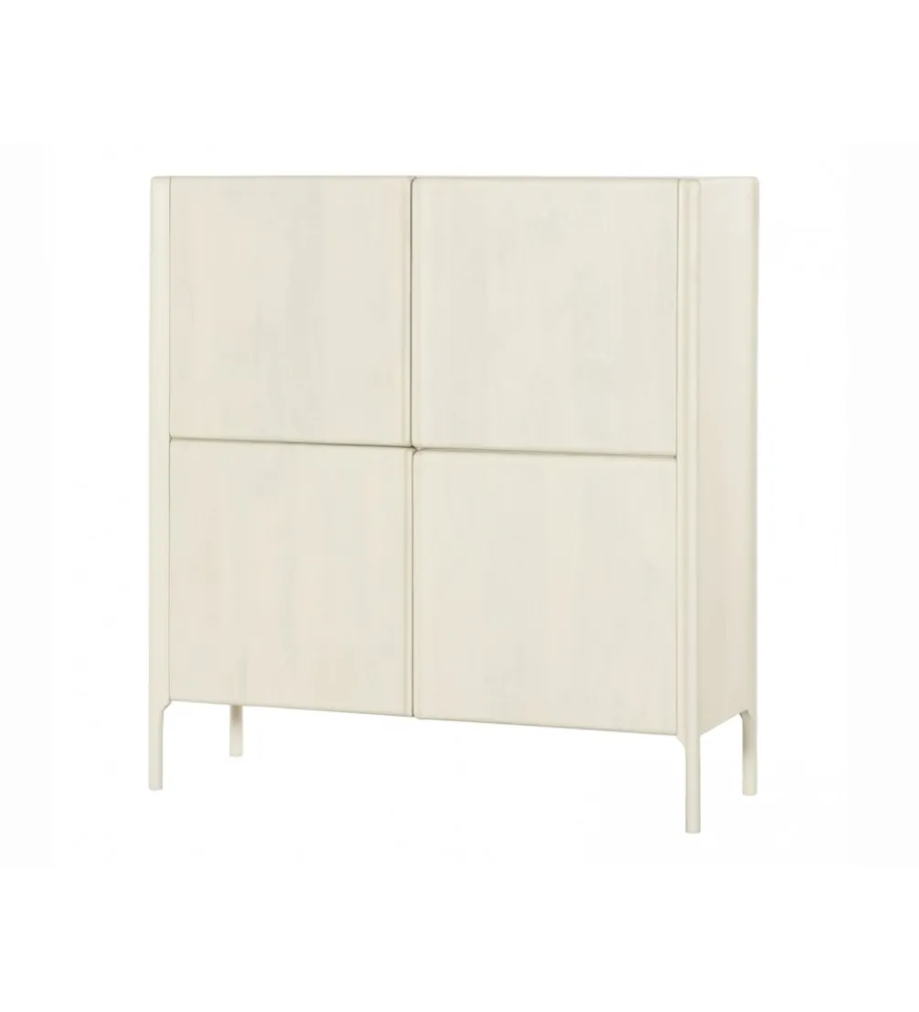 Komoda ARES 130 cm drewno mango biała