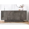 Komoda ART DECO 170 cm drewno mango szary
