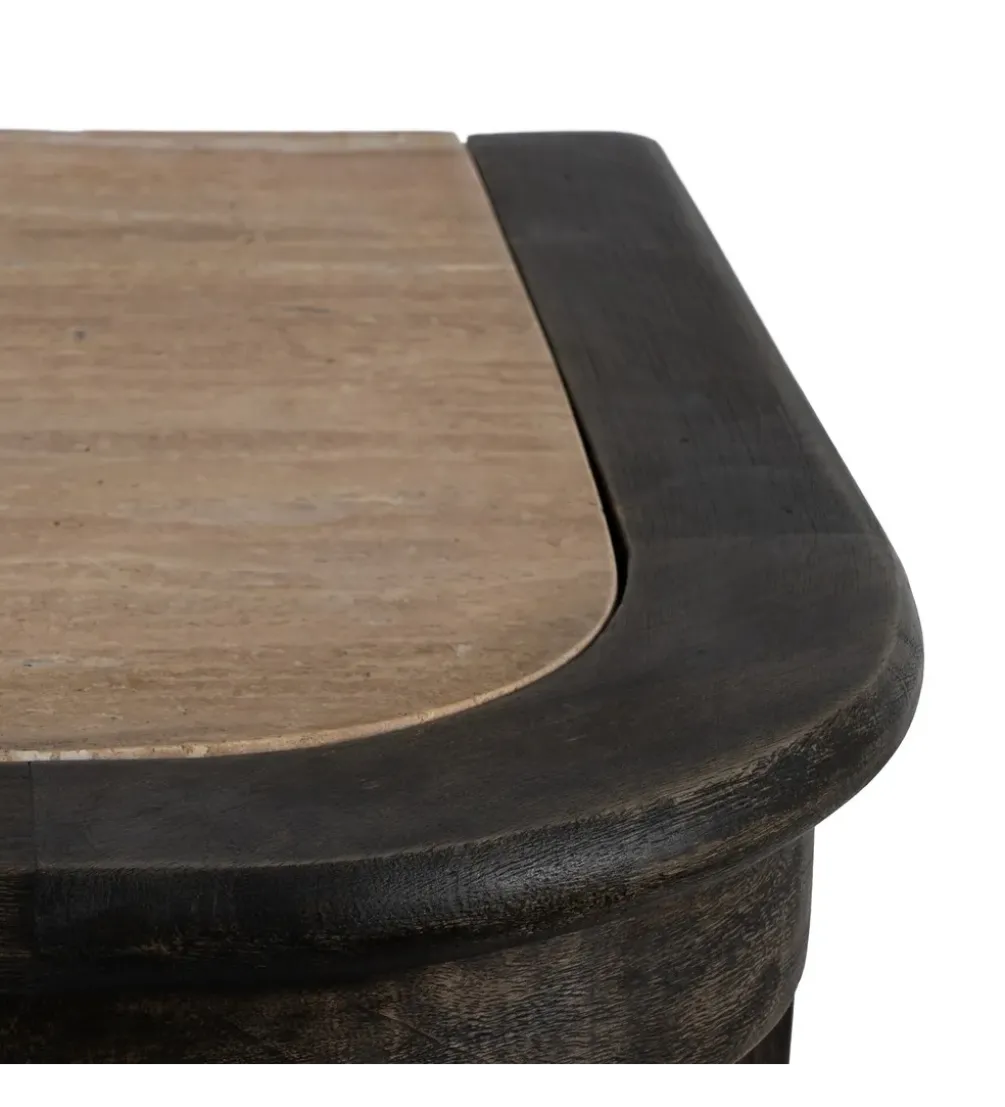 Komoda barek wyspa ISLA 155 cm drewno mango marumur
