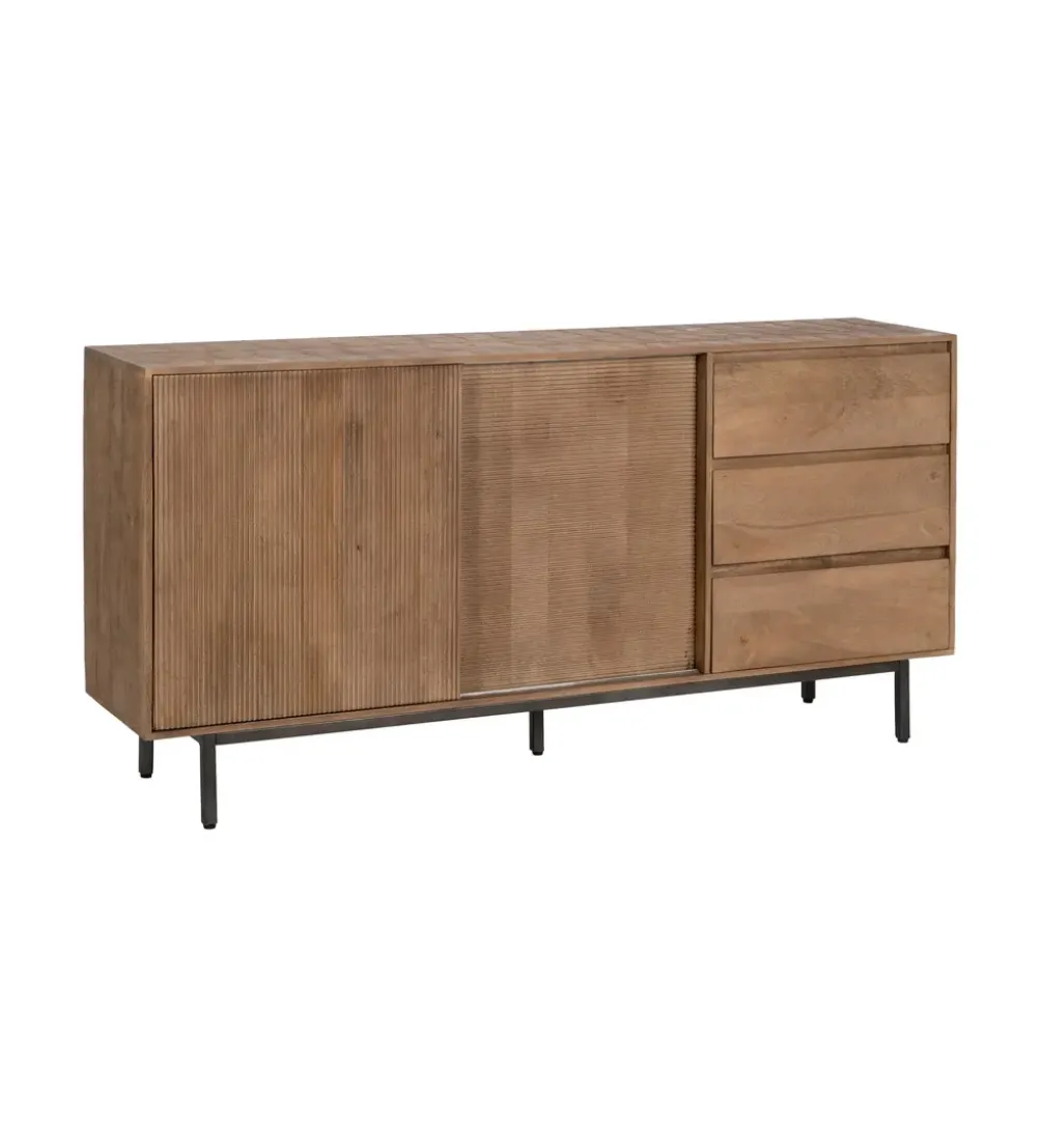 Komoda BUTEL 180 cm drewno mango naturalna
