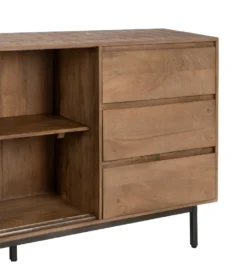 Komoda BUTEL 180 cm drewno mango naturalna