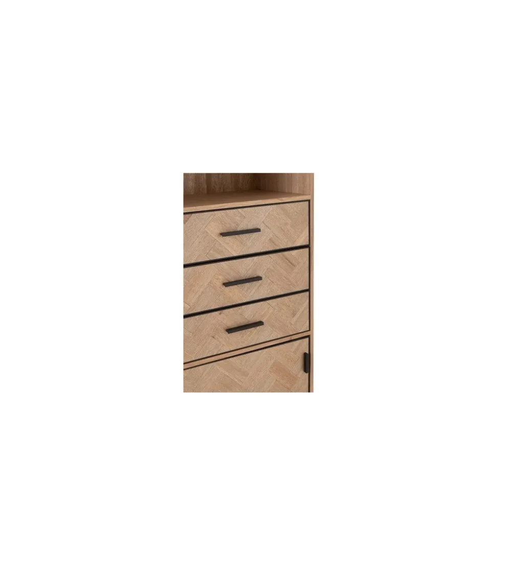 Komoda Caldera 160 cm srebrna