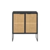 Komoda CANE PANE 89 cm naturalna czarna