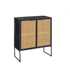 Komoda CANE PANE 89 cm naturalna czarna