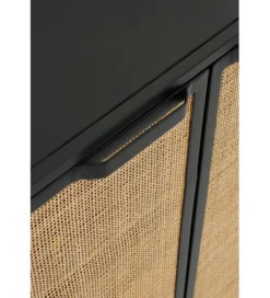 Komoda CANE PANE 89 cm naturalna czarna