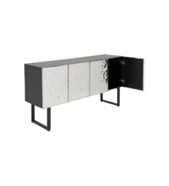 Komoda CARINO 151 cm srebrna