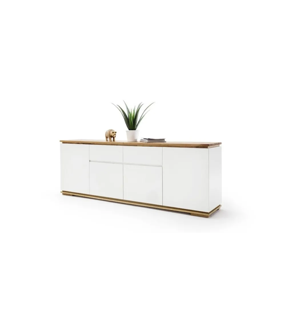 Komoda CHIARO 180 cm biało kremowa