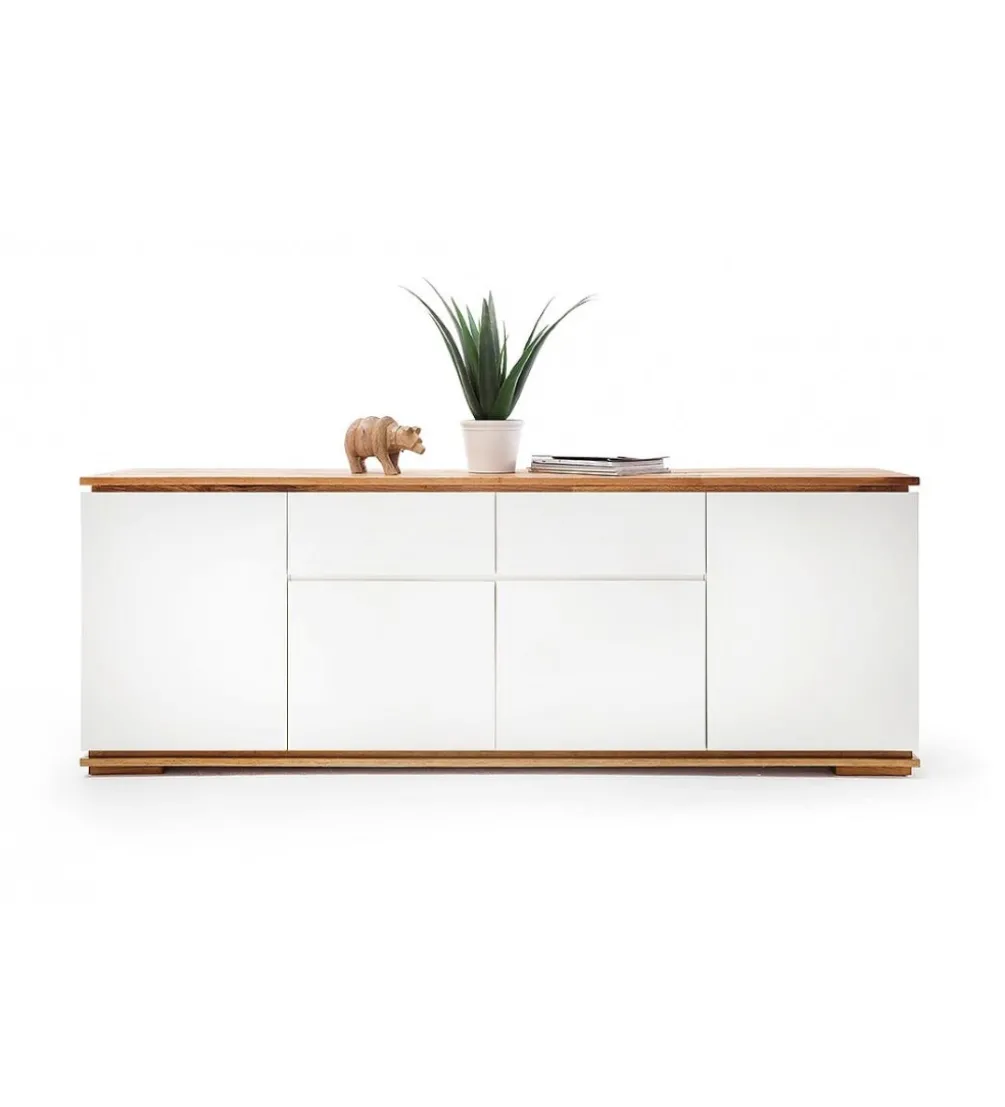 Komoda CHIARO 180 cm biało kremowa