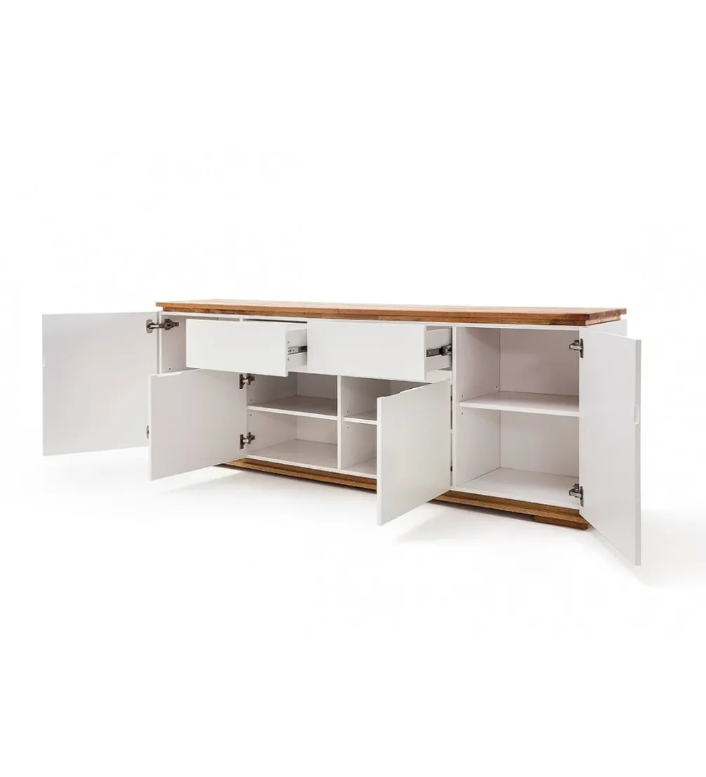 Komoda CHIARO 180 cm biało kremowa