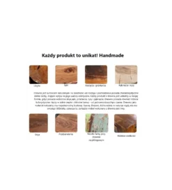 Komoda CRATER Barracuda 177 cm drewno mango